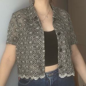 Vintage Floral Embroidered Top